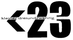 < 23 kleiner dreiundzwanzig