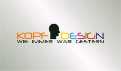 KOPFDESIGN WIE IMMER WAR GESTERN