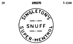 SINGLETON'S SNUFF SUPER-MENTHOL