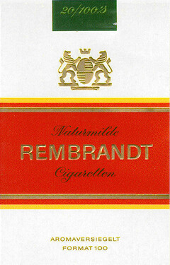 REMBRANDT Naturmilde Cigaretten