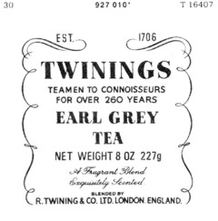 TWININGS EARL GREY TEA