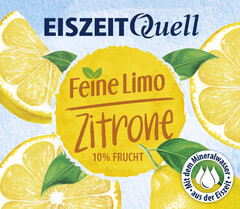EISZEITQuell Feine Limo Zitrone 10% FRUCHT Mit dem Mineralwasser ·aus der Eiszeit·