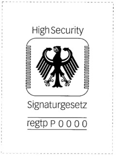 High Security Signaturgesetz regtp P 0000