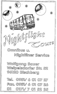 Nightflight Tours Omnibus u. Nightliner Service