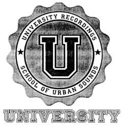 U UNIVERSITY RECORDINGS SCHOOL OF URBAN SOUNDS