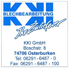 KKI BLECHBEARBEITUNG Ihr Zulieferer