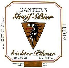 GANTER'S Greif-Bier leichtes Pilsner