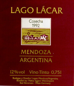 LAGO LACAR Cosecha 1992 MENDOZA ARGENTINIA