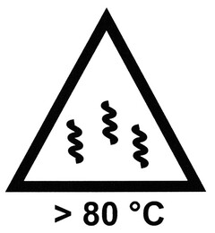 > 80 °C