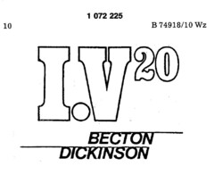 I.V 20 BECTON DICKINSON