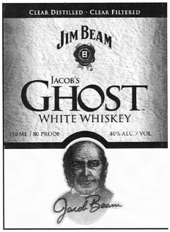 JIM BEAM JACOB'S GHOST WHITE WHISKEY