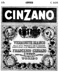 CINZANO VERMOUTH BLANCO