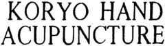 KORYO HAND ACUPUNCTURE