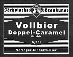 Sächsische Braukunst Vollbier Doppel-Caramel Malzbier 0,33 l Verleger-Einheits-Bier