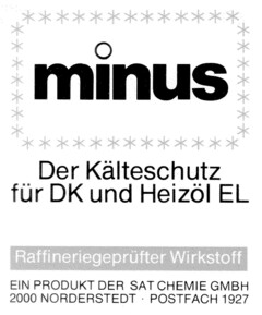 minus Der Kälteschutz für DK und Heizöl EL