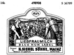 LIEBFRAUMILCH BLUE NUN LABEL H. SICHEL SÖHNE, MAINZ