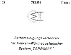 Selbstreinigungsverfahren für Röhren-Wärmeaustauscher System "TAPROGGE"
