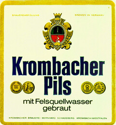 Krombacher Pils mit Felsquellwasser gebraut