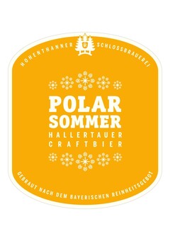 POLAR SOMMER H A L L E R T A U E R C R A F T B I E R HOHENTHANNER SCHLOSSBRAUEREI GEBRAUT NACH DEM BAYERISCHEN REINHEITSGEBOT