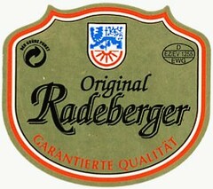 Original Radeberger, garantierte Qualität