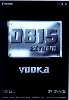 0815 EXTREM VODKA