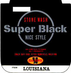 STONE WASH Super Black NICE STYLE JEANSEDWIN LOUSIANA