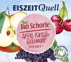 EISZEIT Quell Bio Schorle Apfel-Kirsch-Holunder 55% Saft* Mit dem Mineralwasser aus der Eiszeit