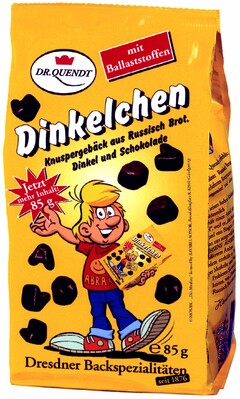 DR. QUENDT Dinkelchen Knuspergebäck aus Russisch Brot, Dinkel und Schokolade