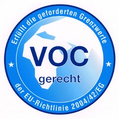 VOC gerecht Erfüllt die geforderten Grenzwerte der EU-Richtlinie 2004/42/EG