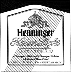 HENNINGER Kaiser Light Schankbier