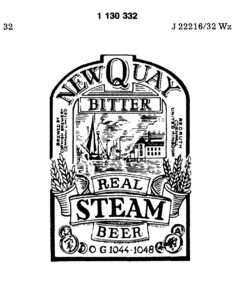 NEW QUAY BITTER REAL STEAM BEER