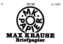 MK PAPIER  MAX KRAUSE Briefpapier