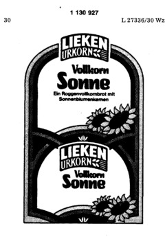 LIEKEN URKORN Vollkorn Sonne