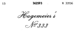 Hagemeier's No 333