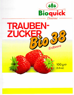 Bioquick Dextrose TRAUBENZUCKER Bio 38 Erdbeere