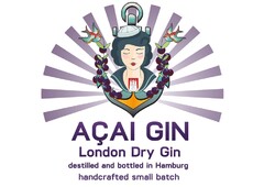 AÇAI GIN London Dry Gin destilled ans bottled in Hamburg handcrafted small batch