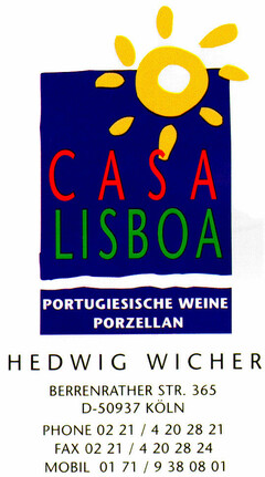 CASA LISBOA PORTOGIESISCHE WEINE PORZELLAN