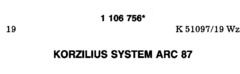 KORZILIUS SYSTEM ARC 87