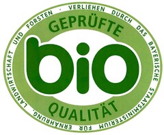 GEPRÜFTE bio QUALITÄT