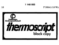 thermoscript black copy Feldmühle Aktiengesellschaft