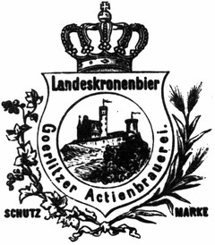 Landeskronenbier Goerlitzer Actienbrauerei. Schutz Marke