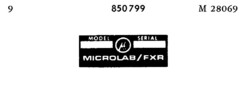 MODEL SERIAL MICROLAB/FXR