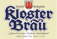STADT RODAER Kloster Bräu