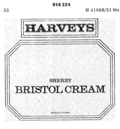 HARVEYS SHERRY BRISTOL CREAM