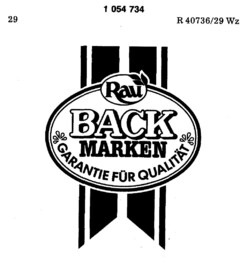 Rau BACK MARKEN GARANTIE FÜR QUALITÄT