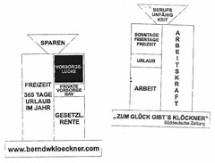 SPAREN FREIZEIT 365 TAGE URLAUB IM JAHR VORSORGELÜCKE PRIVATE VORSORGE BAV GESETZL. RENTE www.berndwkloeckner.com