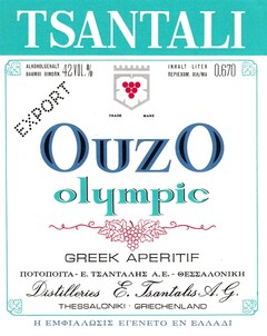 OUZO olympic TSANTALI