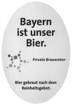 Bayern ist unser Bier. Private Brauereien Bier gebraut nach dem Reinheitsgebot.