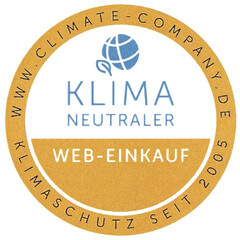 KLIMANEUTRALER WEB-EINKAUF WWW.CLIMATE-COMPANY.DE KLIMASCHUTZ SEIT 2005