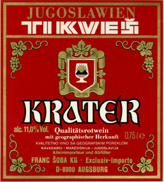 TIKVEŠ KRATER JUGOSLAWIEN